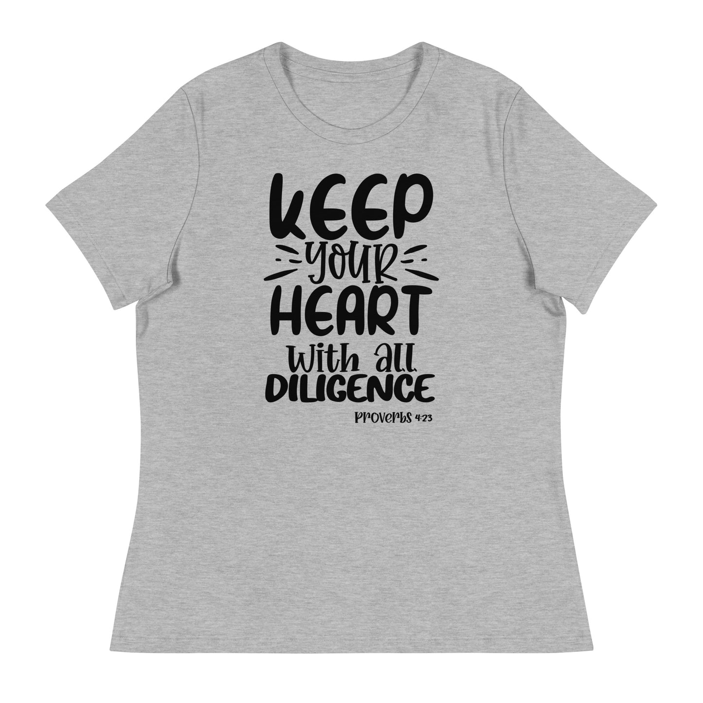 Keep your heart (Black design) - Women's Relaxed T-Shirt