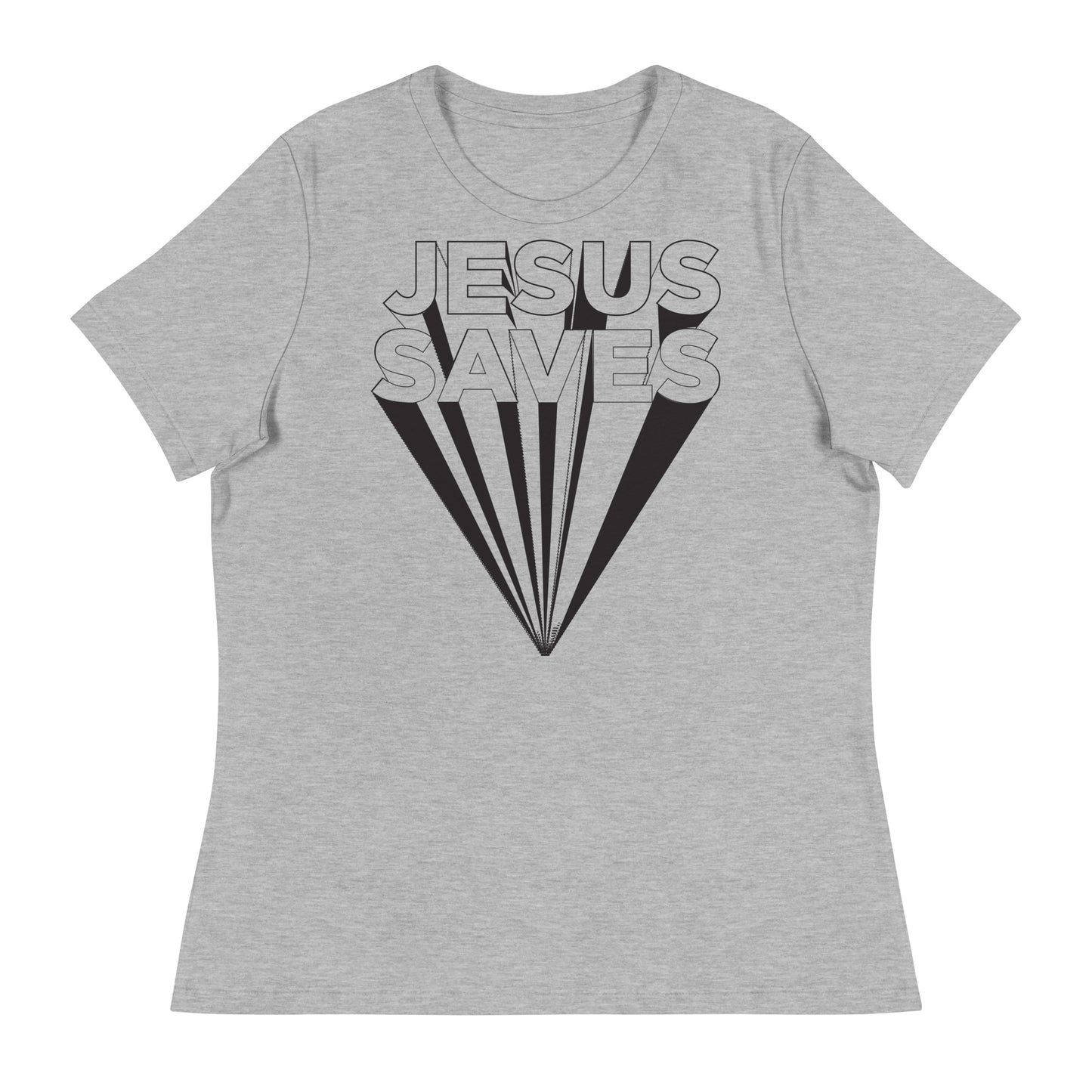 Jesus Saves (Black design) - Women's Relaxed T-Shirt