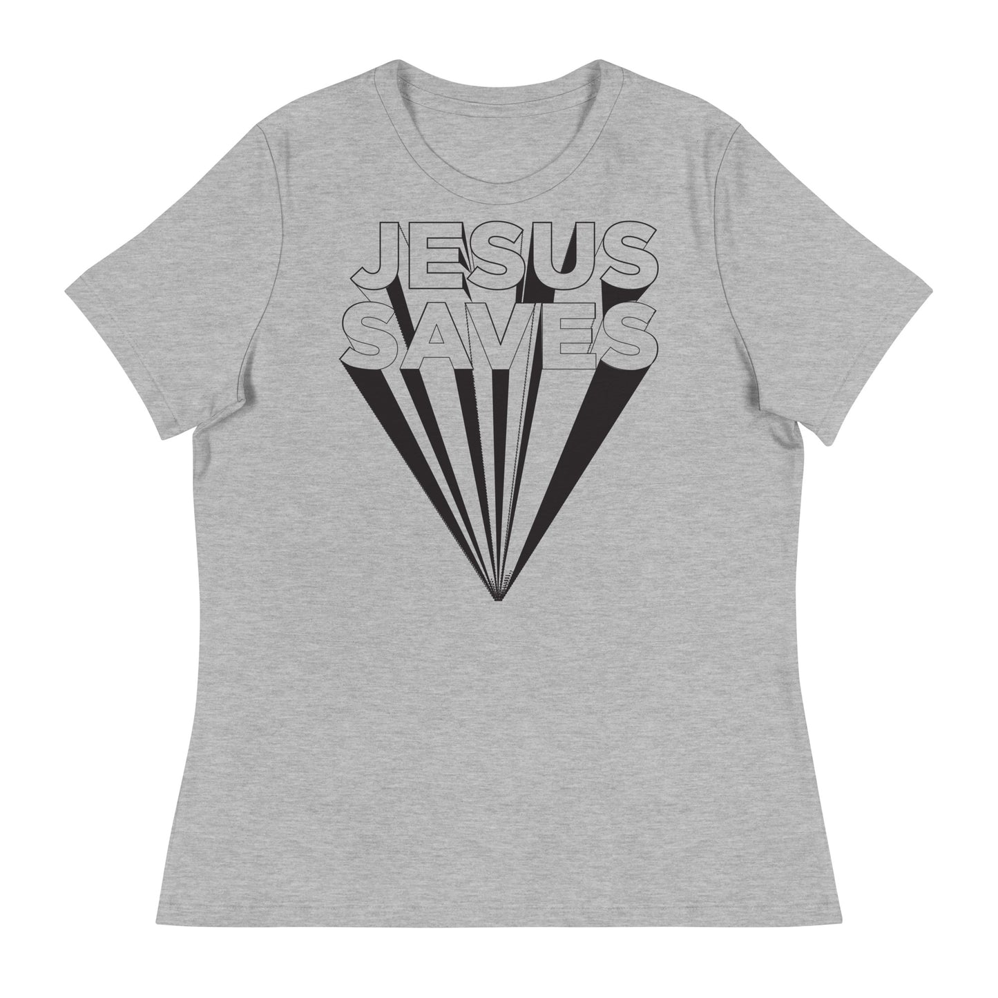 Jesus Saves  (Black design)  - Women's Relaxed T-Shirt