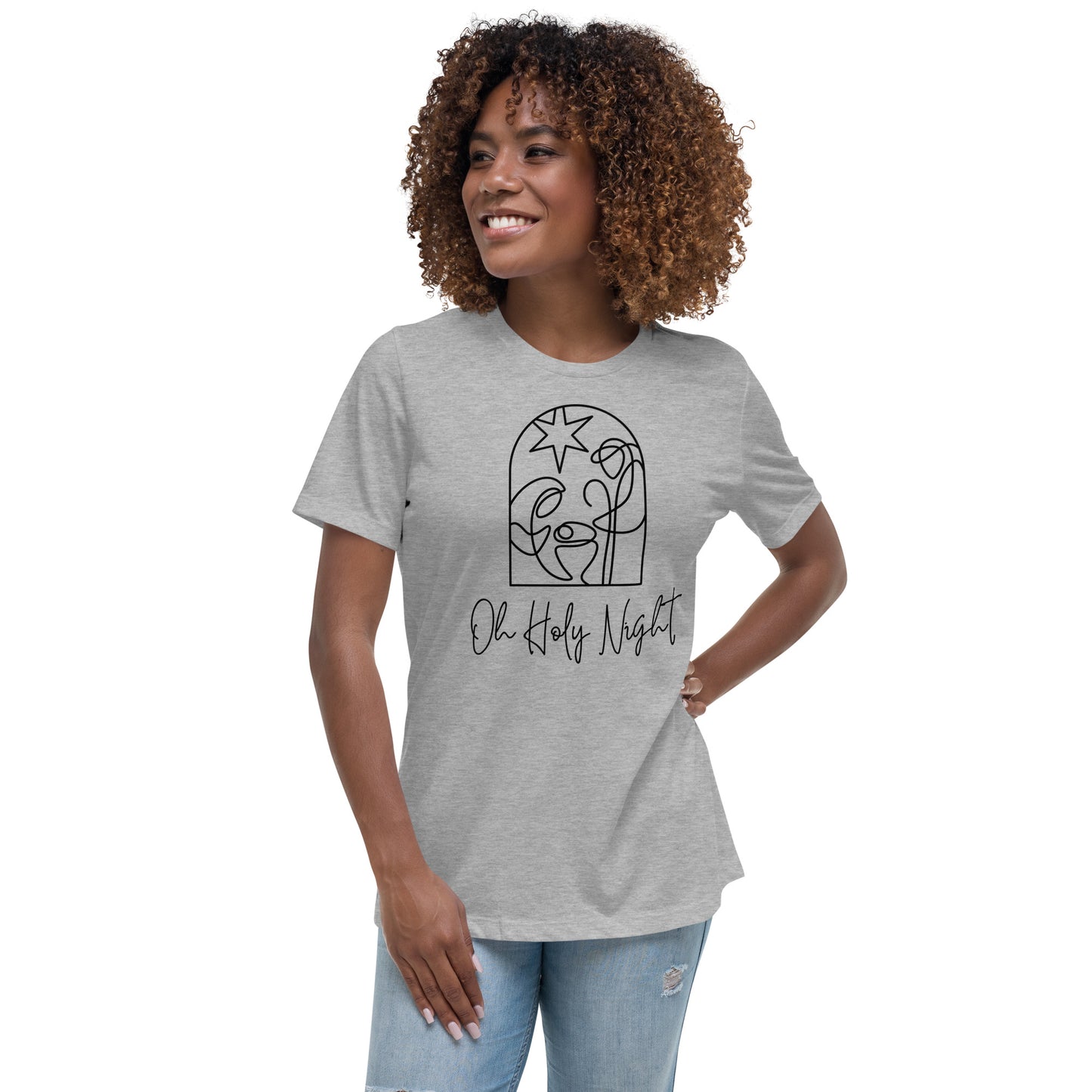 Oh Holy Nigth - Women's Relaxed Christmas T-Shirt