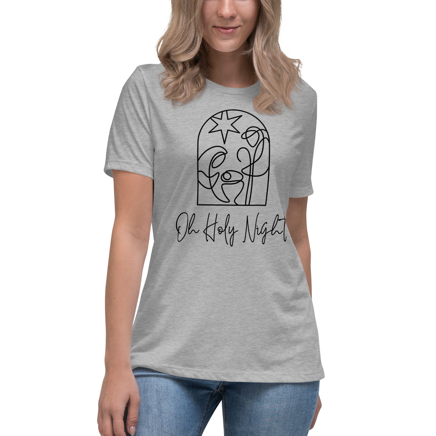 Oh Holy Nigth - Women's Relaxed Christmas T-Shirt