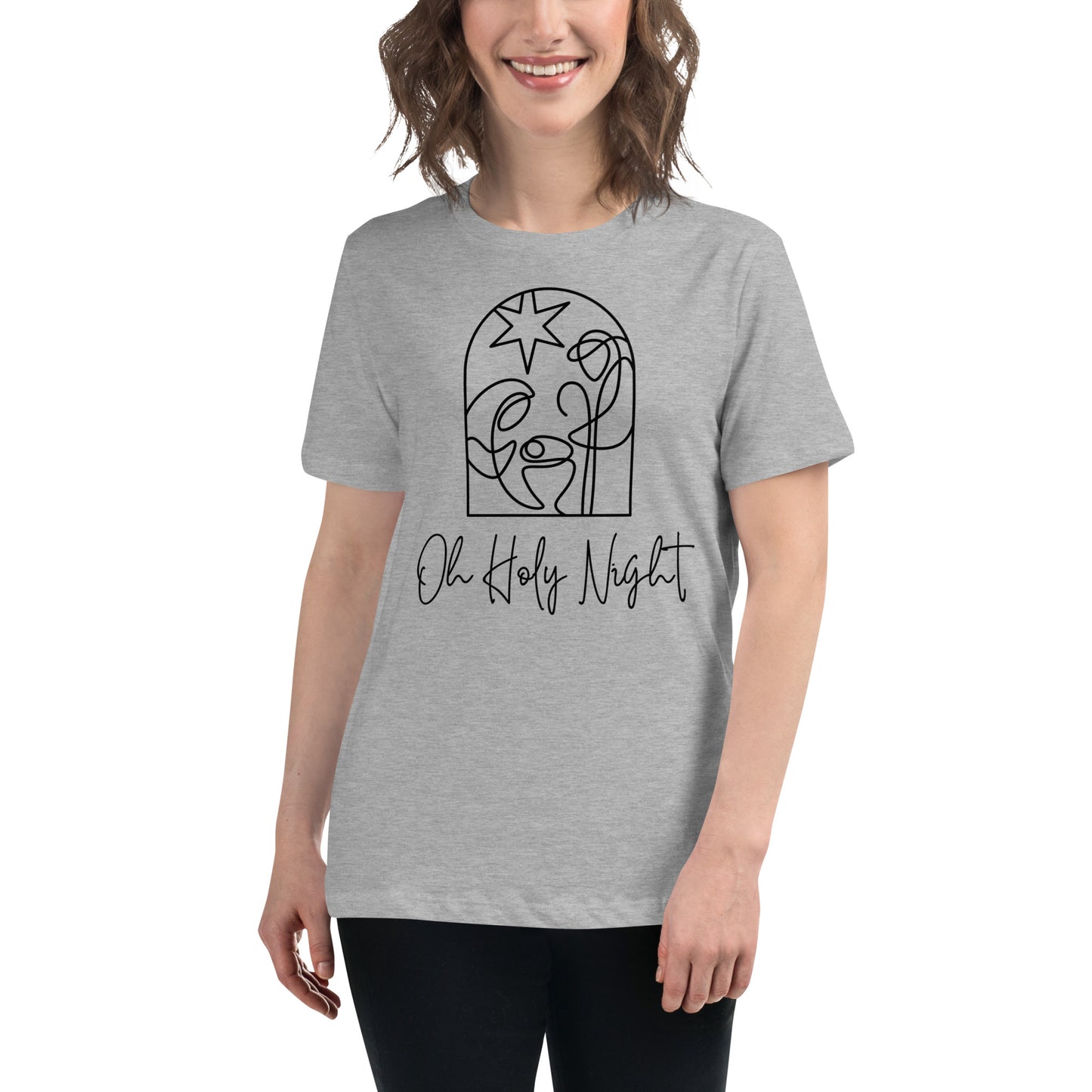 Oh Holy Nigth - Women's Relaxed Christmas T-Shirt