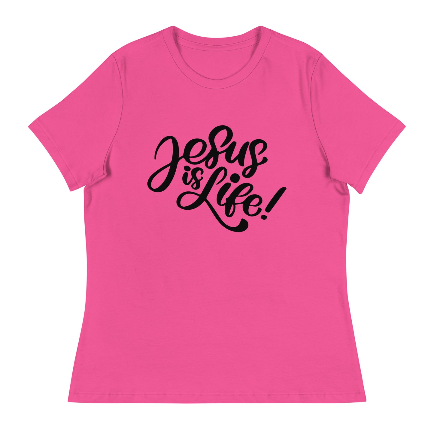 Jesus Is Life (Black design)  - Women's Relaxed T-Shirt