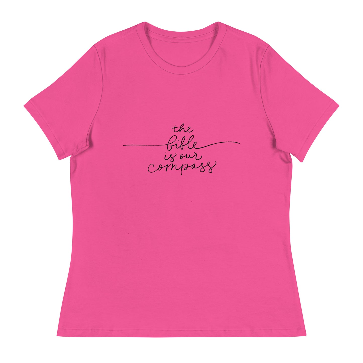 The Bible Is Our Compass (Black design) - Women's Relaxed T-Shirt