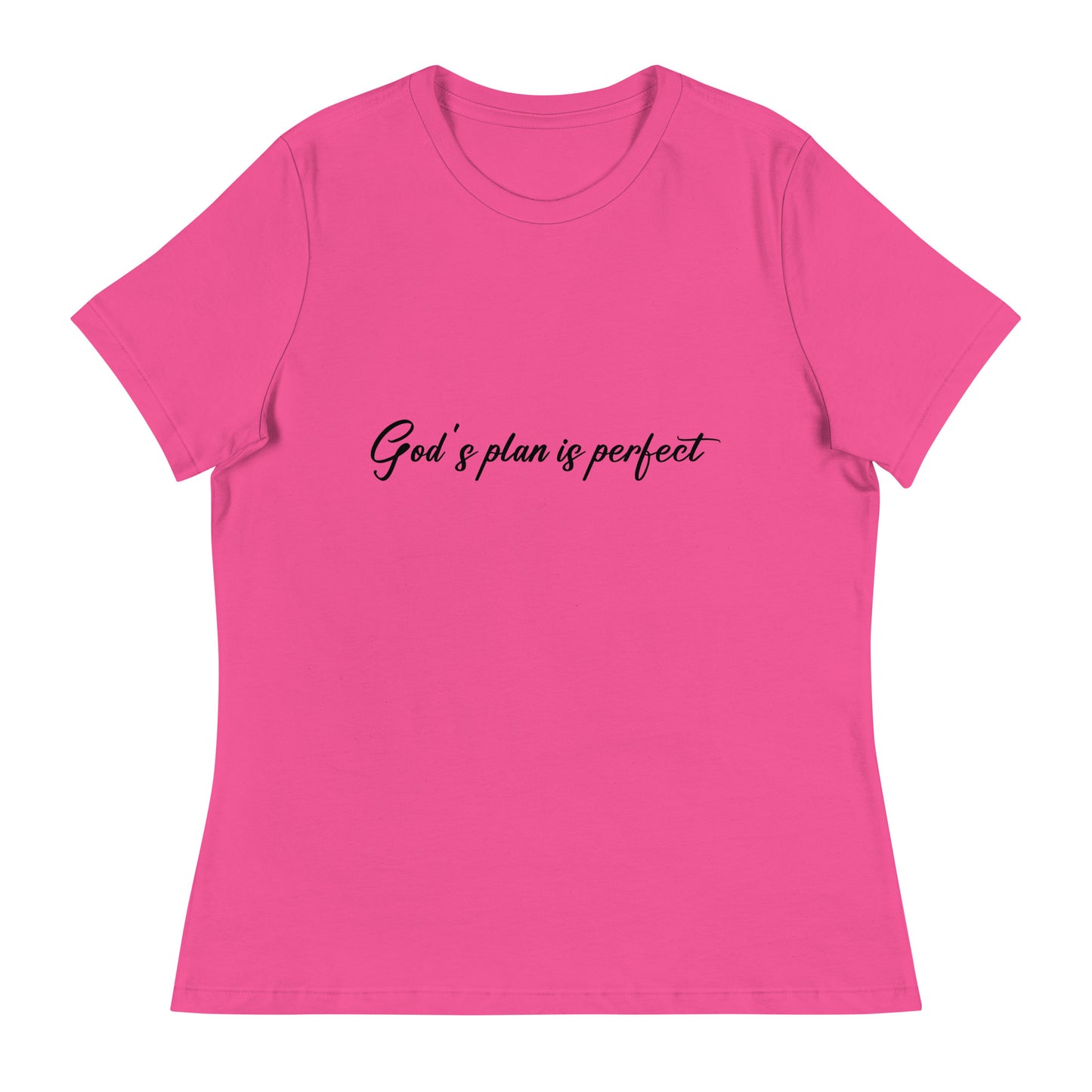 God's Plan Is Perfect (Black design)  - Women's Relaxed T-Shirt