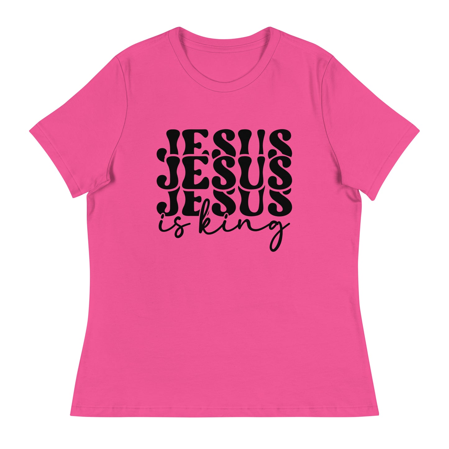 Jesus Is a King (Black design) - Women's Relaxed T-Shirt