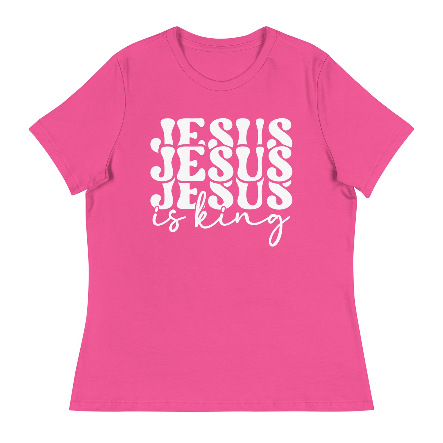 Jesus is King (White design) - Women's Relaxed T-Shirt