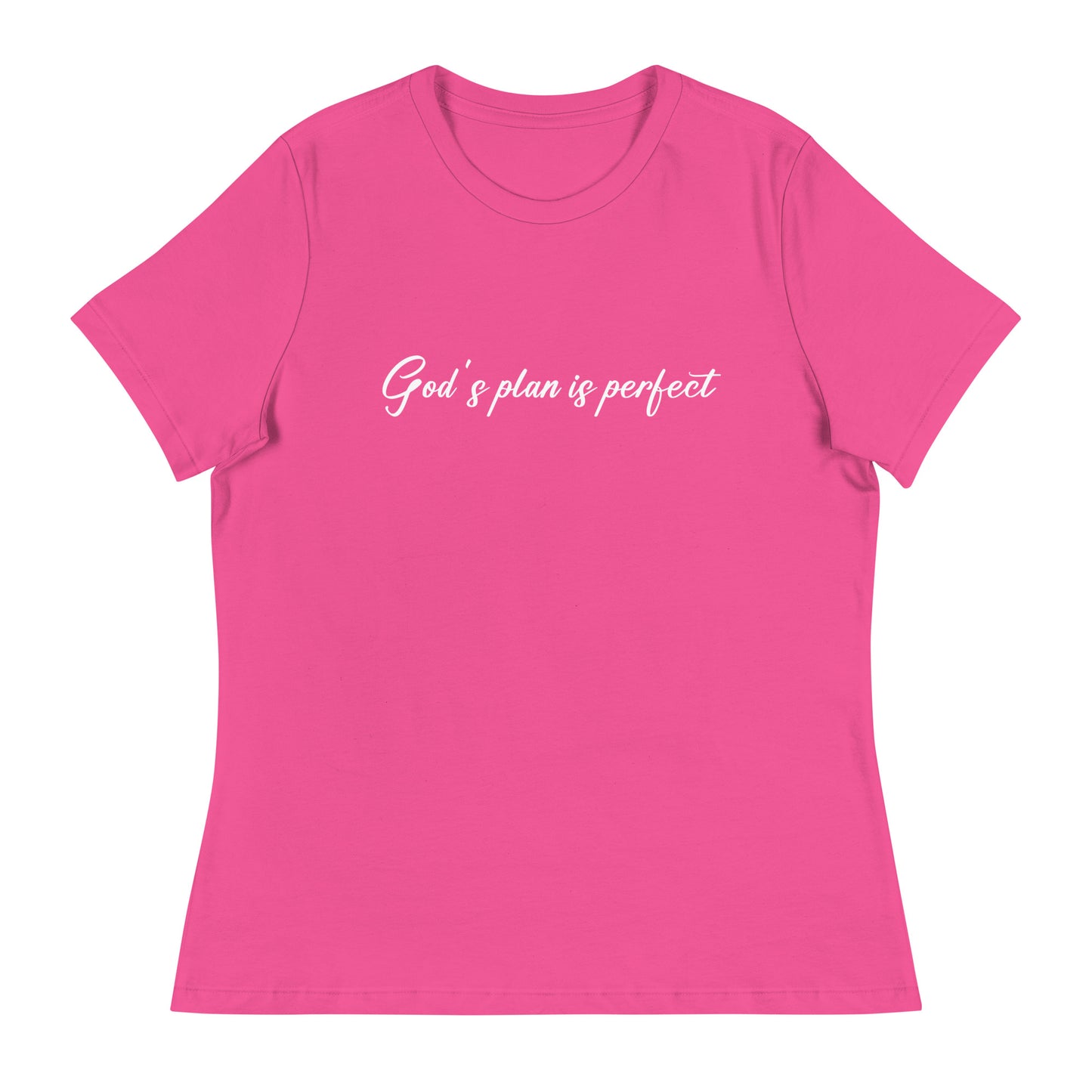 God's Plan Is Perfect (White design) - Women's Relaxed T-Shirt