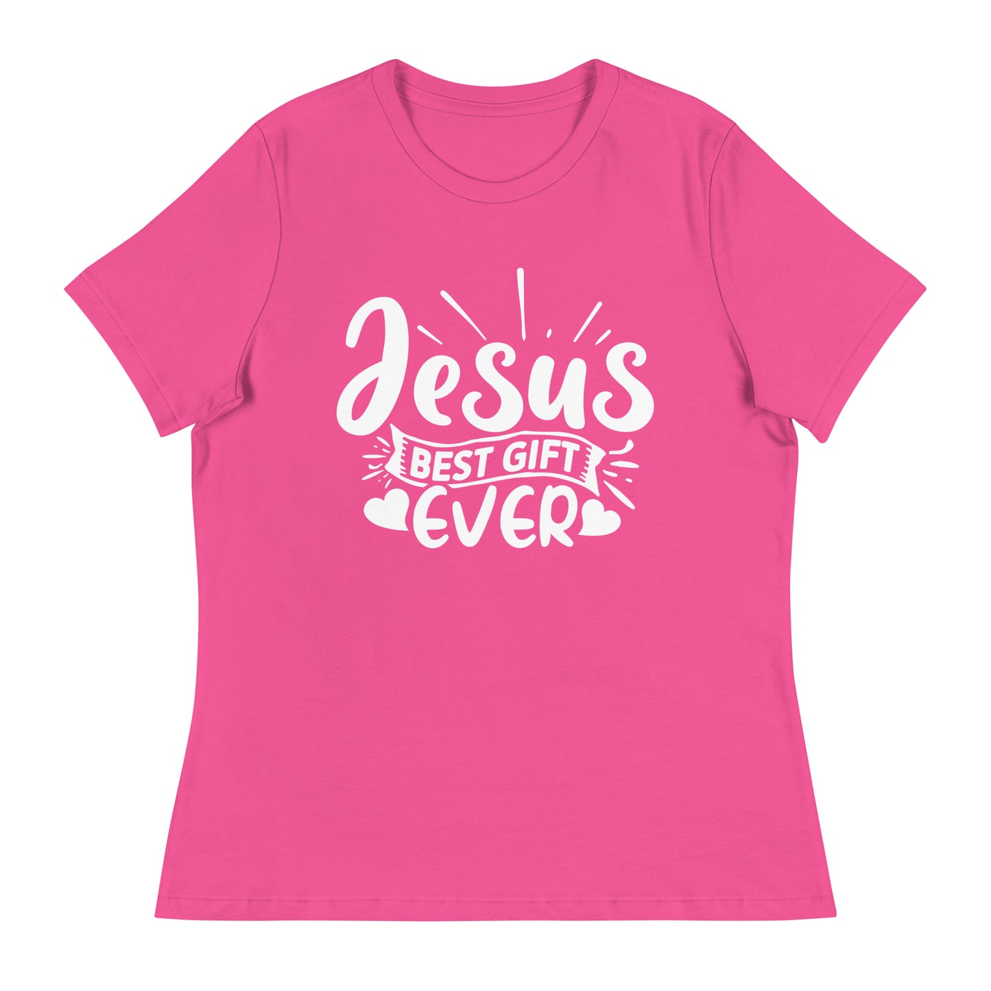 Jesus, Best Gift Ever (White design) - Women's Relaxed T-Shirt