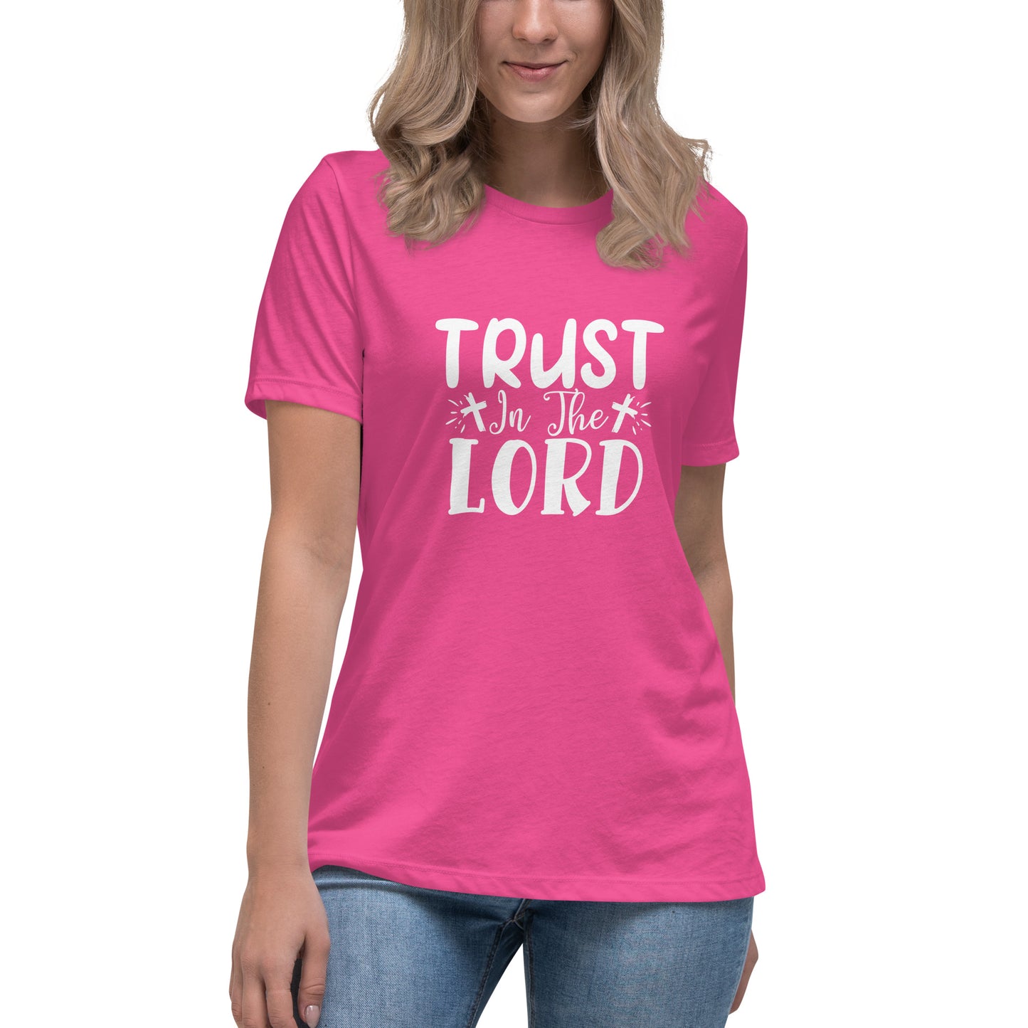 Trust in the Lord (White design) - Women's Relaxed T-Shirt