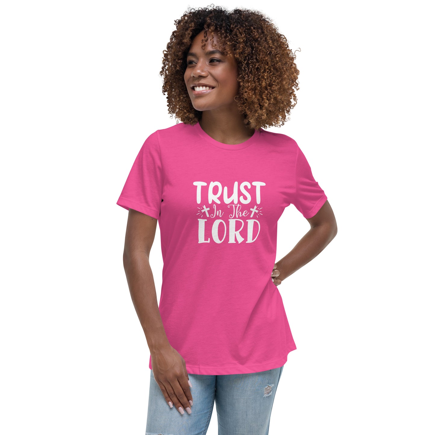 Trust in the Lord (White design) - Women's Relaxed T-Shirt