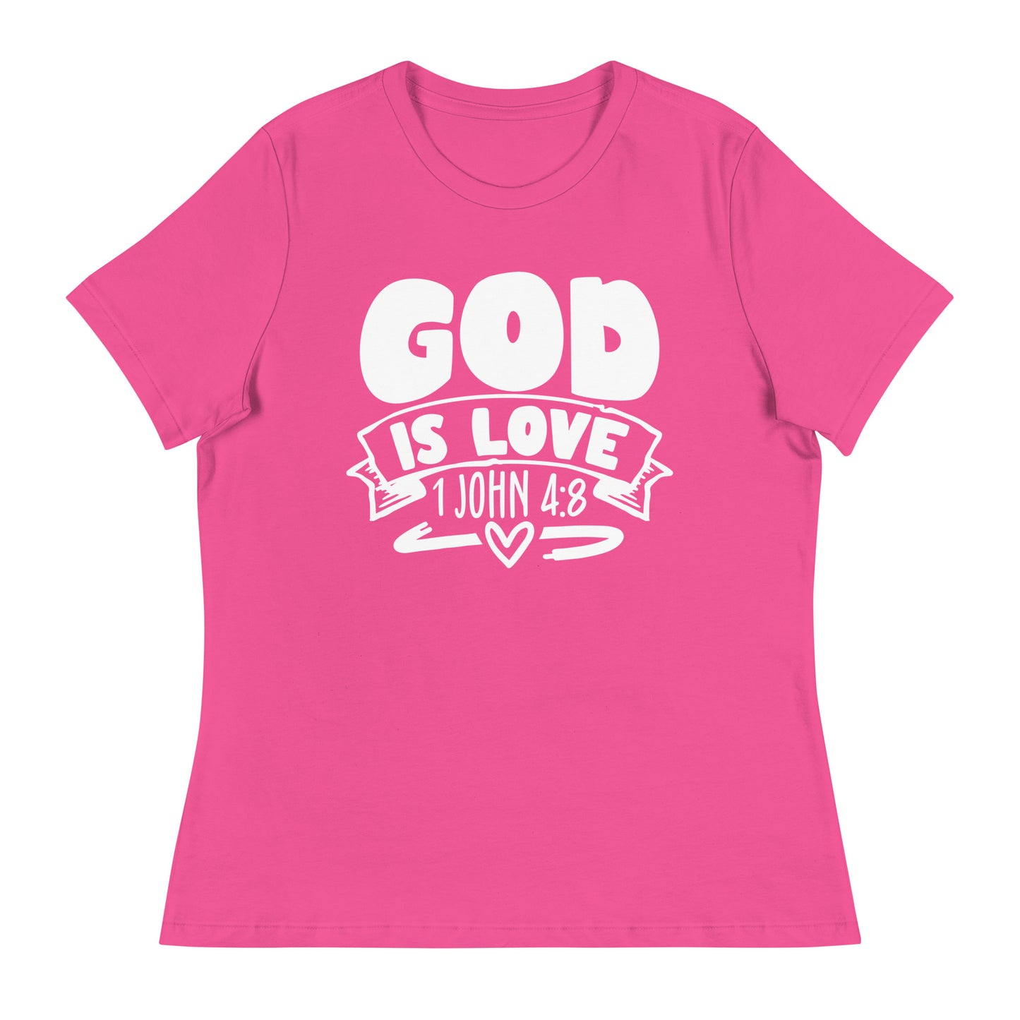 God is Love (White design)  - Women's Relaxed T-Shirt