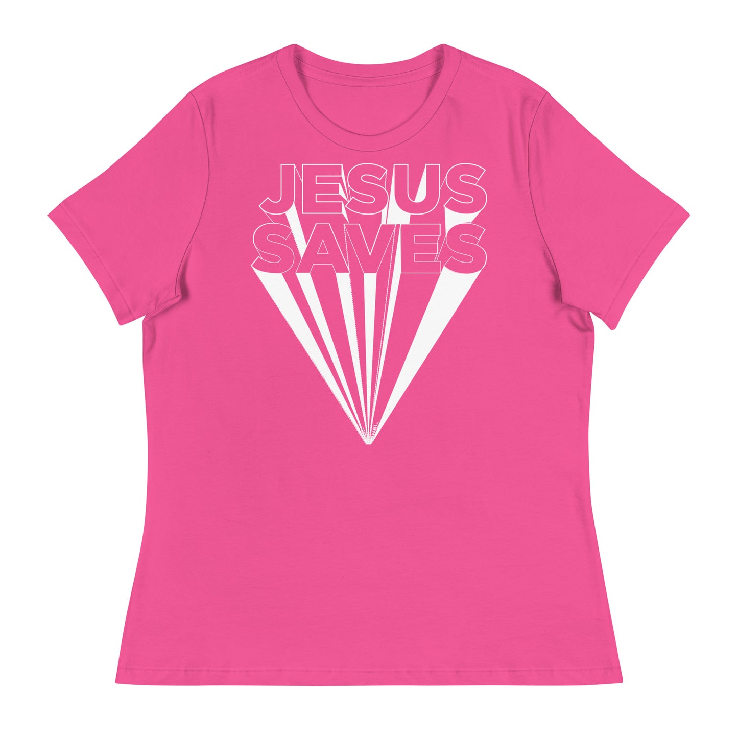 Jesus Saves  (Black design) - Women's Relaxed T-Shirt