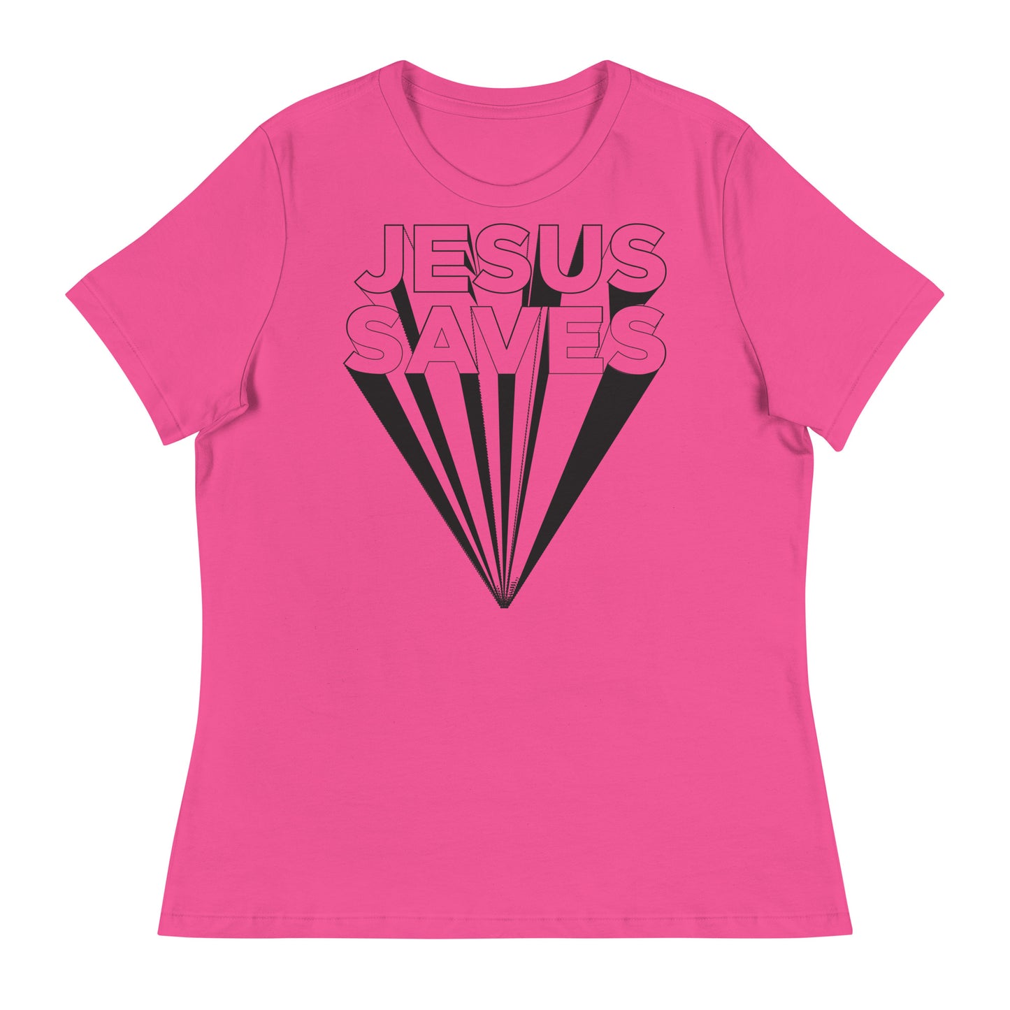 Jesus Saves  (Black design)  - Women's Relaxed T-Shirt