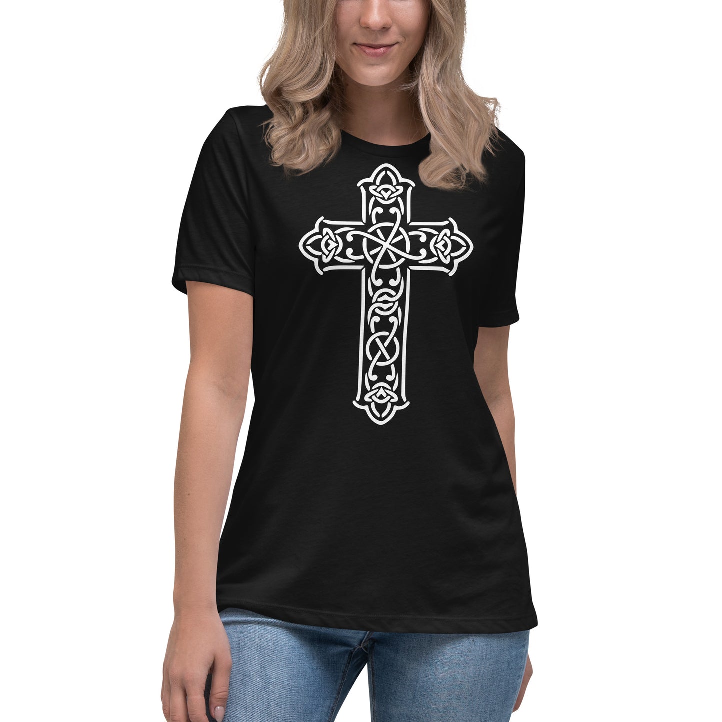 Cross of Redemption (White design) -  Women's Relaxed T-Shirt