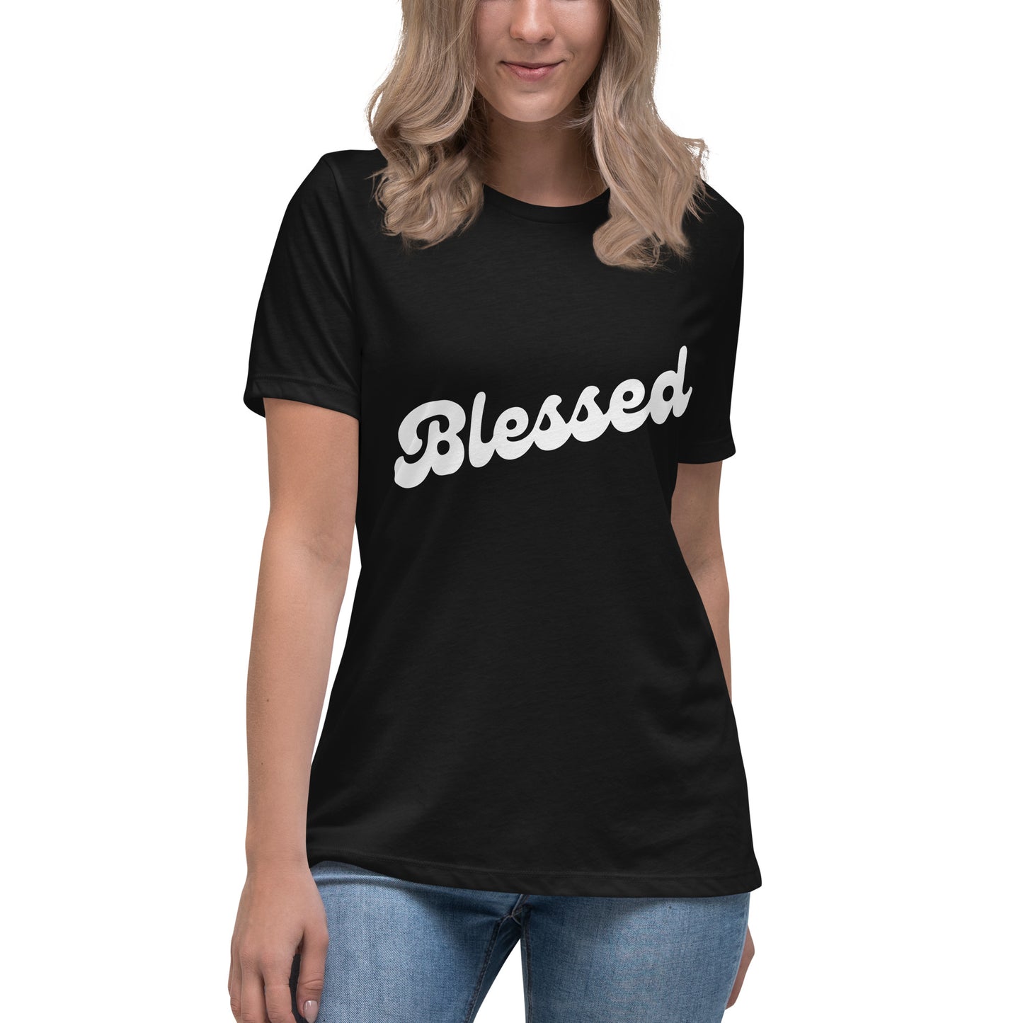 Blessed (White design)  - Women's Relaxed T-Shirt