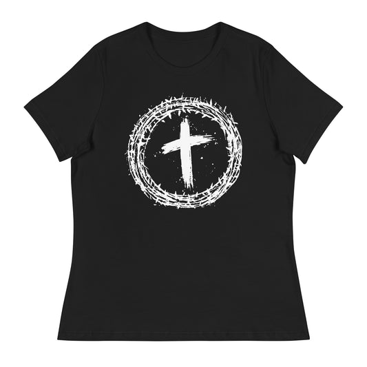 Faith's Emblem (White design) -  Women's Relaxed T-Shirt