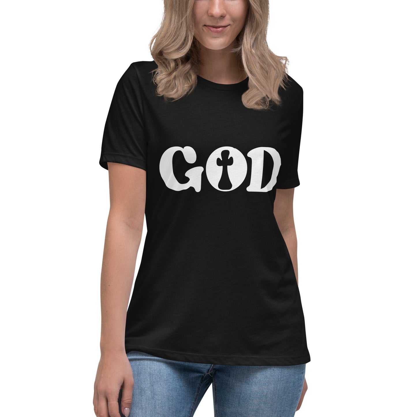 God (White design) - Women's Relaxed T-Shirt