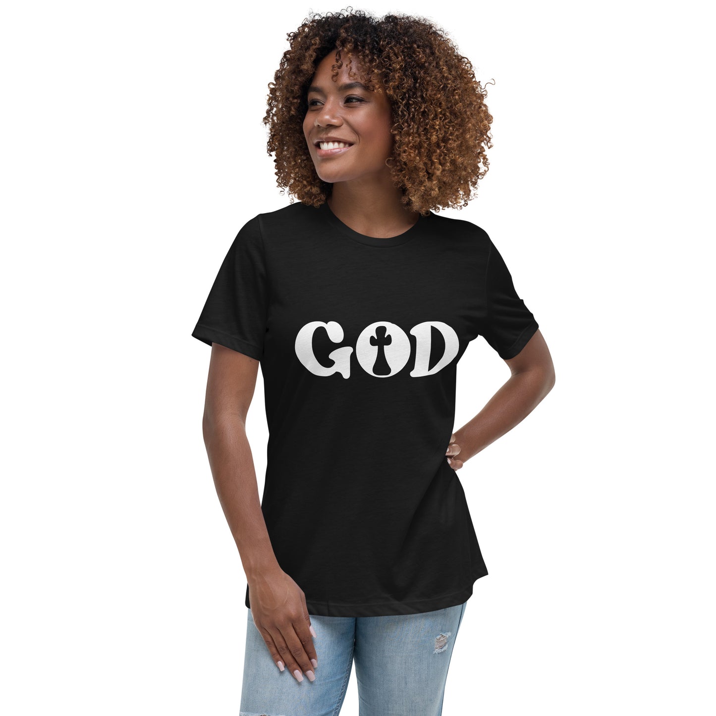 God (White design) - Women's Relaxed T-Shirt