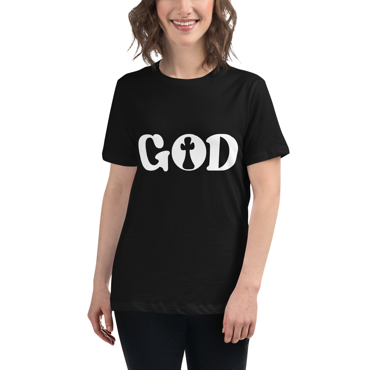 God (White design) - Women's Relaxed T-Shirt