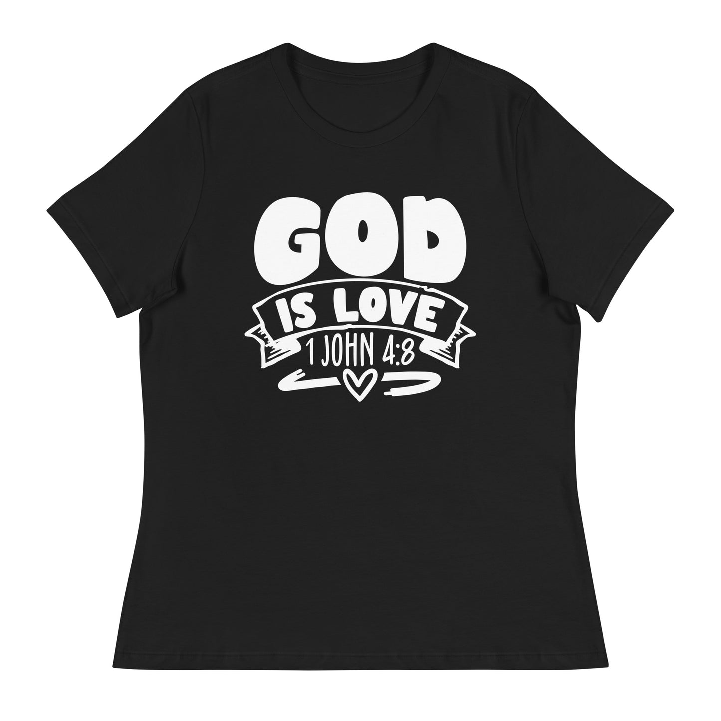 God is Love (White design)  - Women's Relaxed T-Shirt