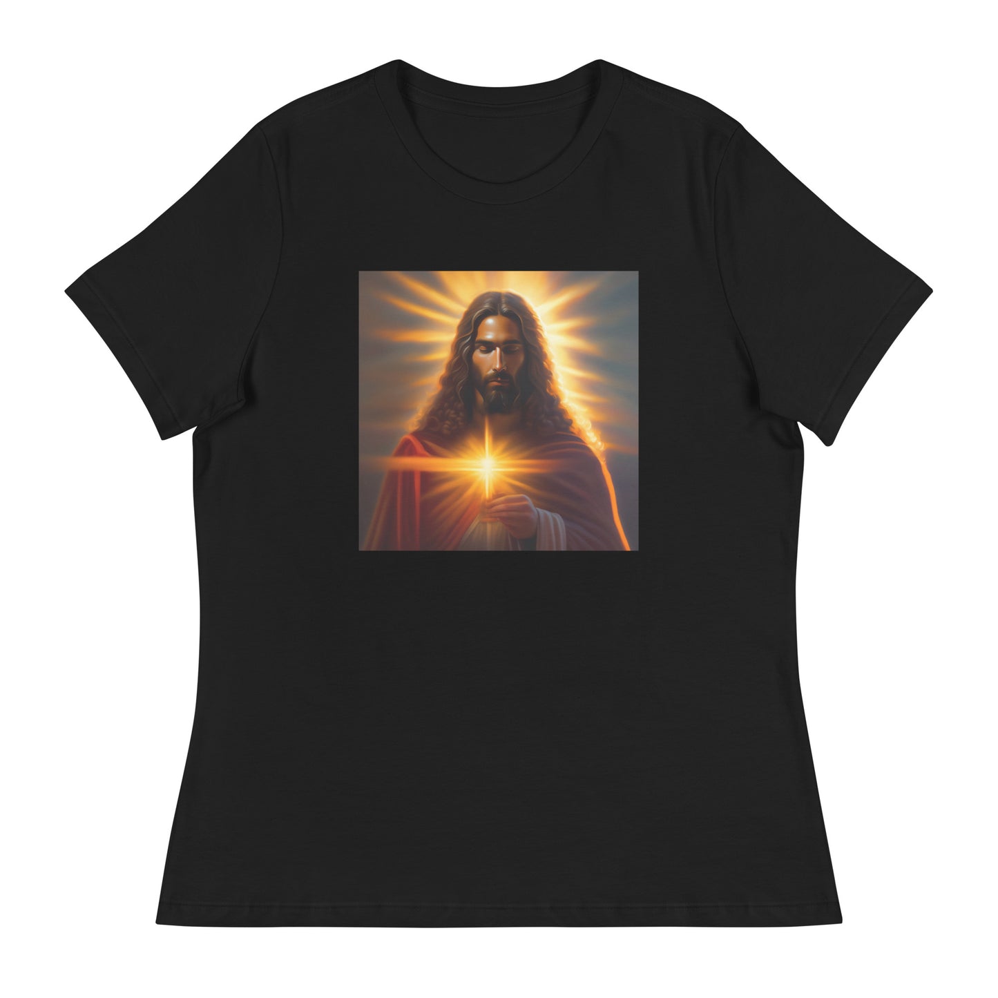 Full-color image of Jesus -  Women's Relaxed T-Shirt