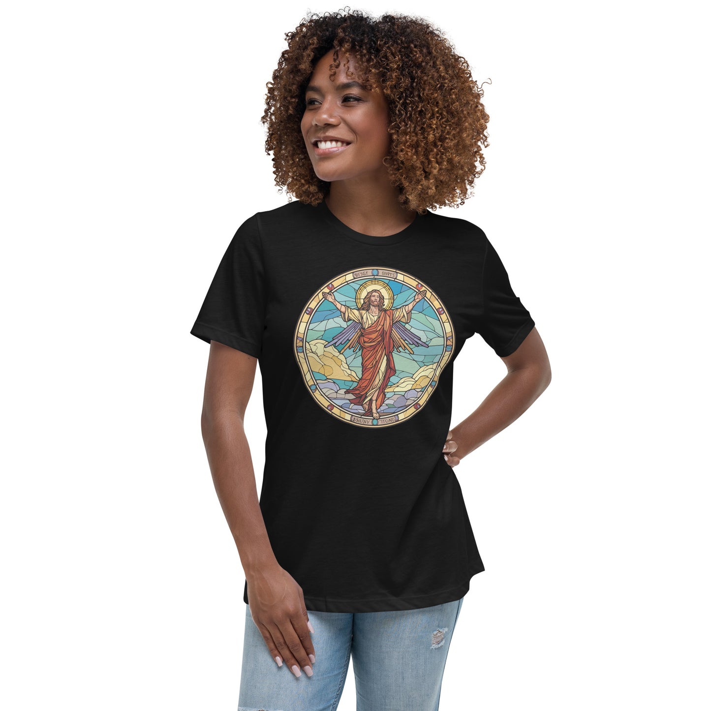 Jesus in the Sky - Women's Relaxed T-Shirt