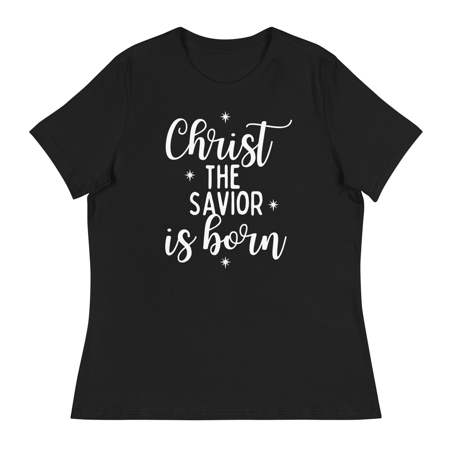 Christ the Savior is Born - Women's Relaxed  Christmas T-Shirt