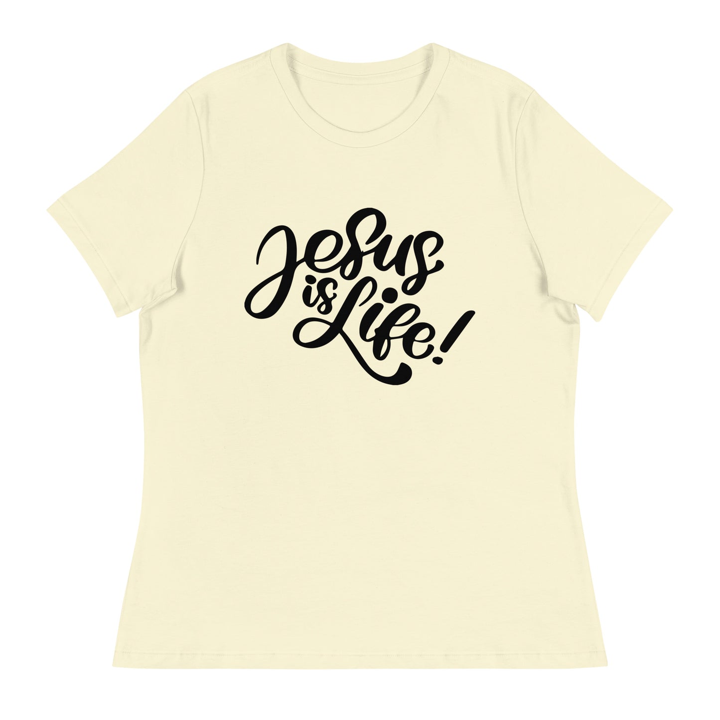 Jesus Is Life (Black design)  - Women's Relaxed T-Shirt