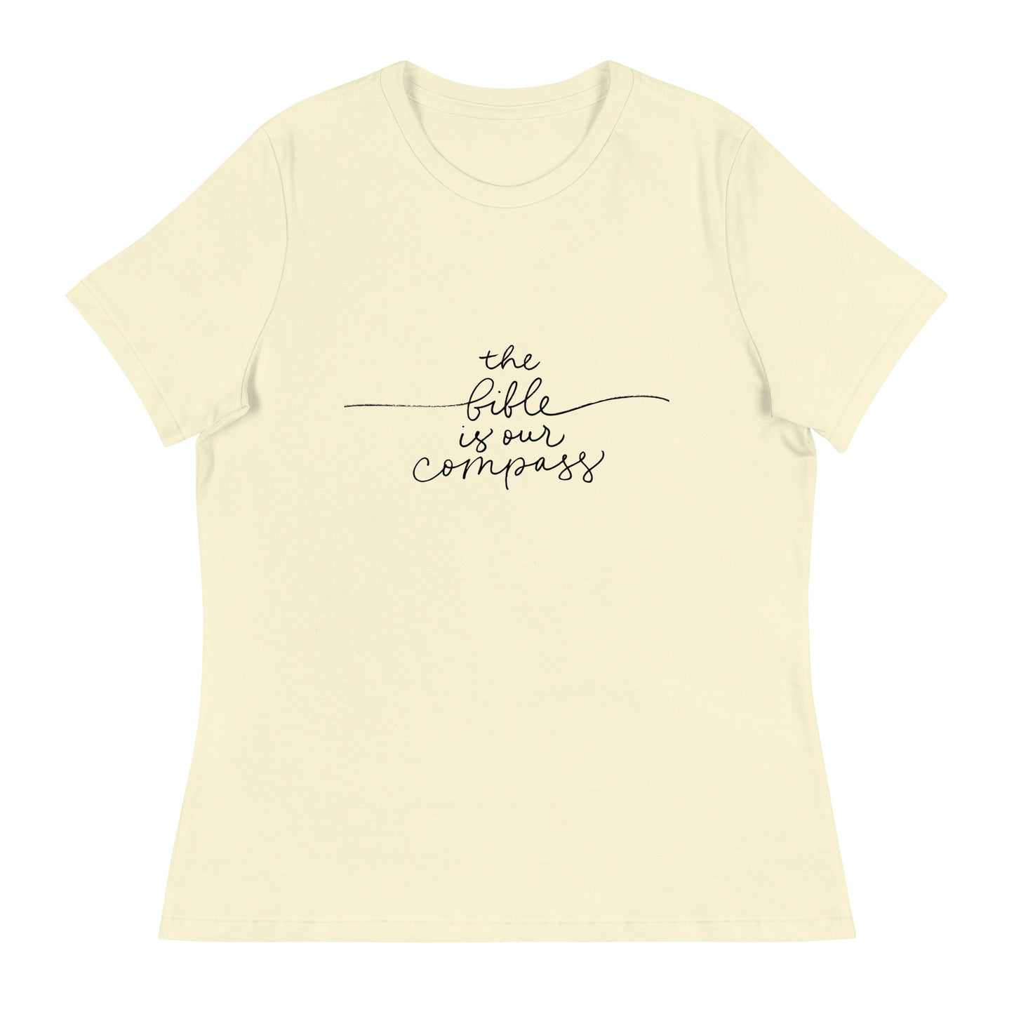 The Bible Is Our Compass (Black design) - Women's Relaxed T-Shirt