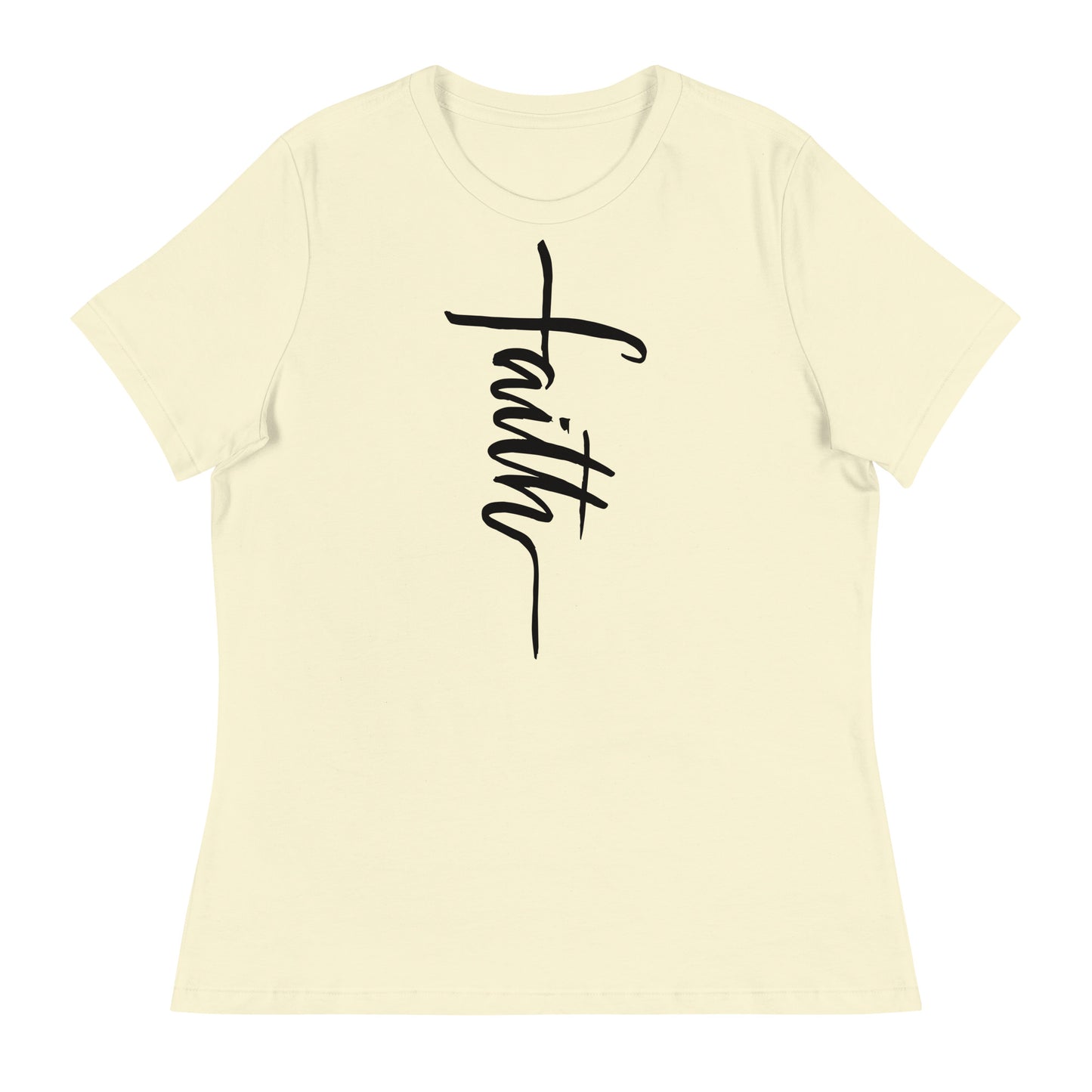 Faith (Black design) - Women's Relaxed T-Shirt