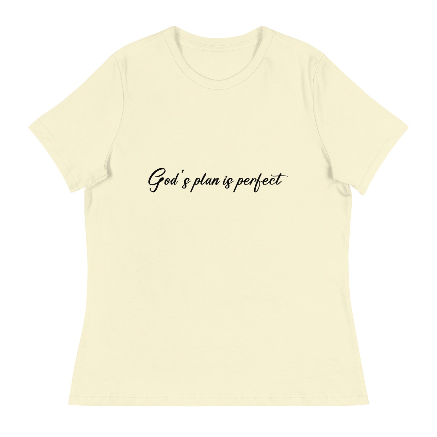 God's Plan Is Perfect (Black design)  - Women's Relaxed T-Shirt