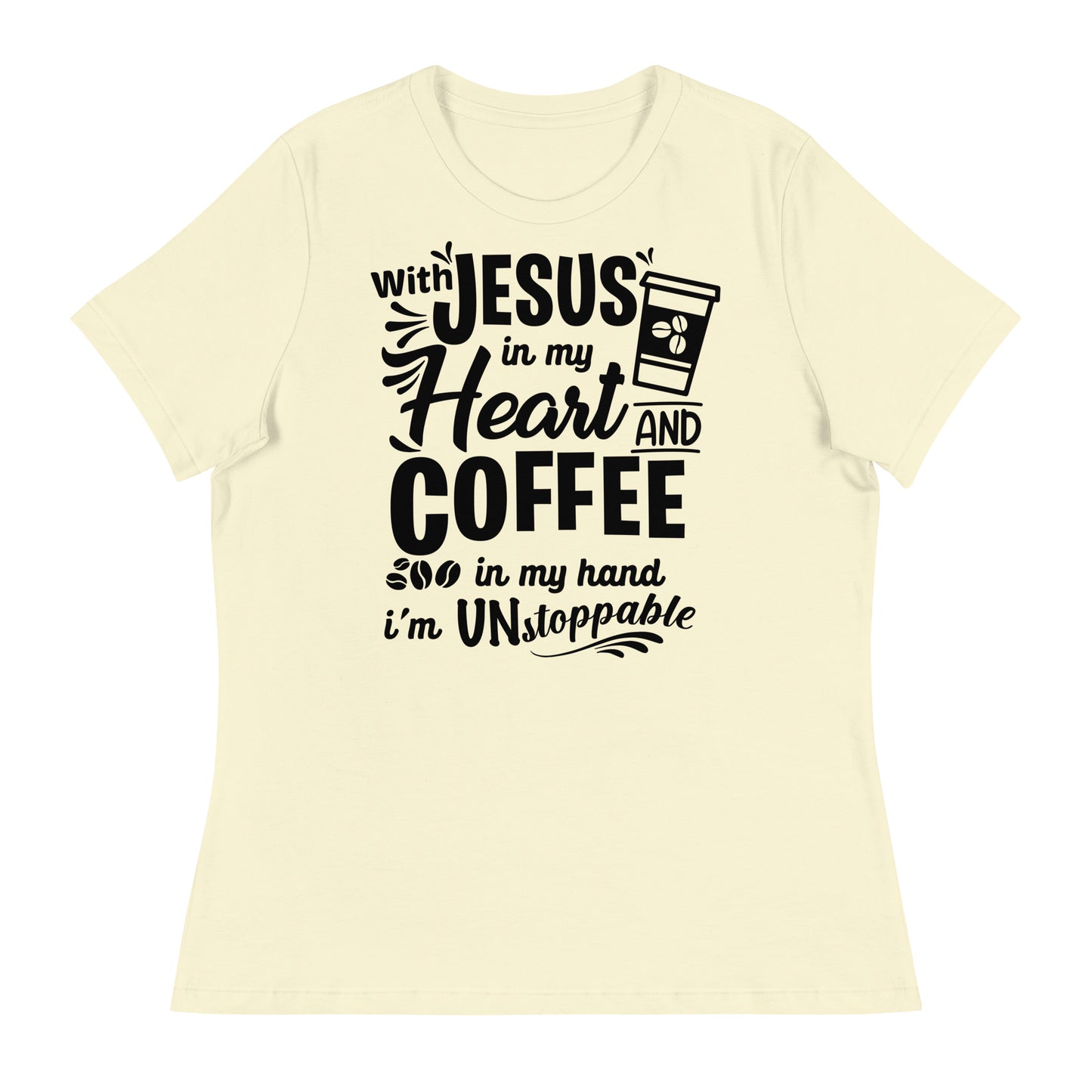 Coffee (Black design) - Women's Relaxed T-Shirt