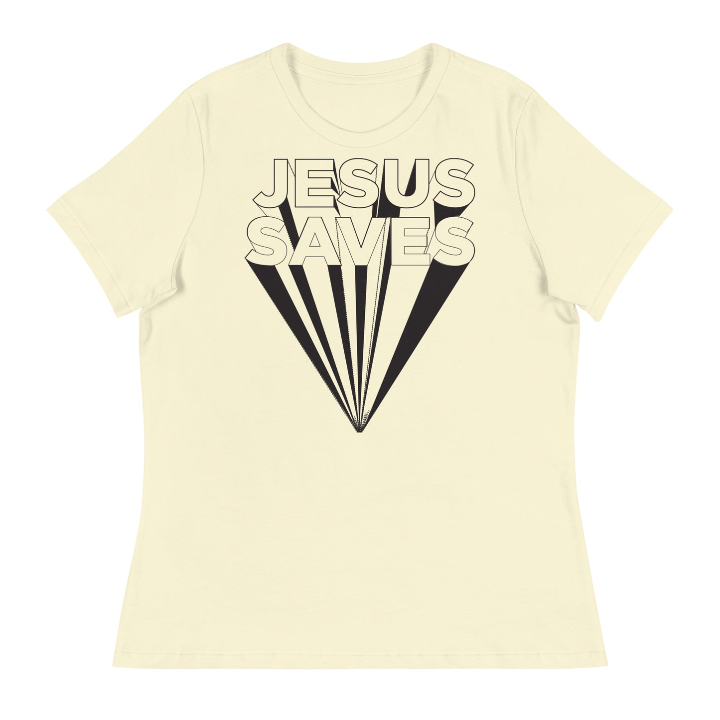 Jesus Saves (Black design) - Women's Relaxed T-Shirt