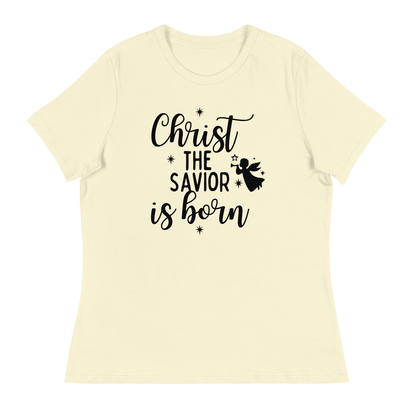 Christ the Savior is Born - Women's Relaxed Christmas T-Shirt