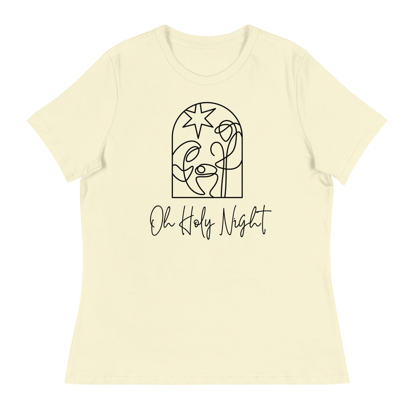 Oh Holy Nigth - Women's Relaxed Christmas T-Shirt