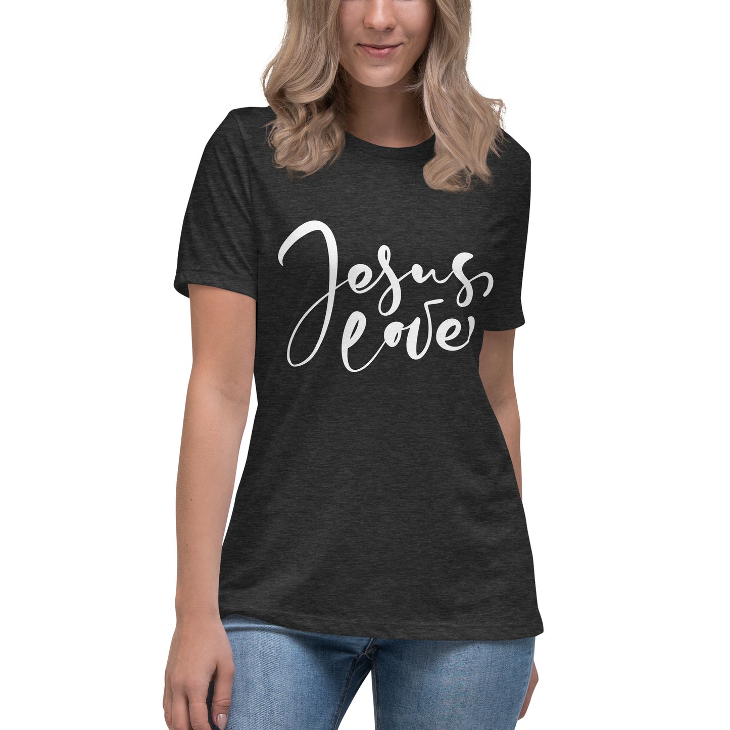 Jesus Love (White design)  - Women's Relaxed T-Shirt