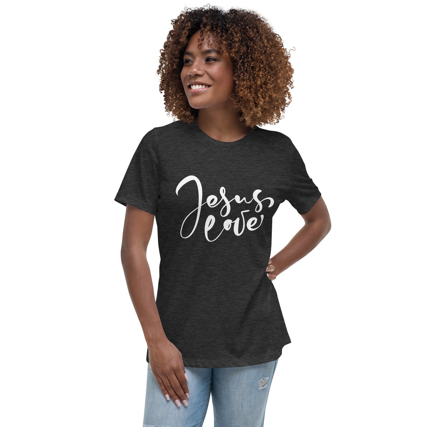 Jesus Love (White design)  - Women's Relaxed T-Shirt