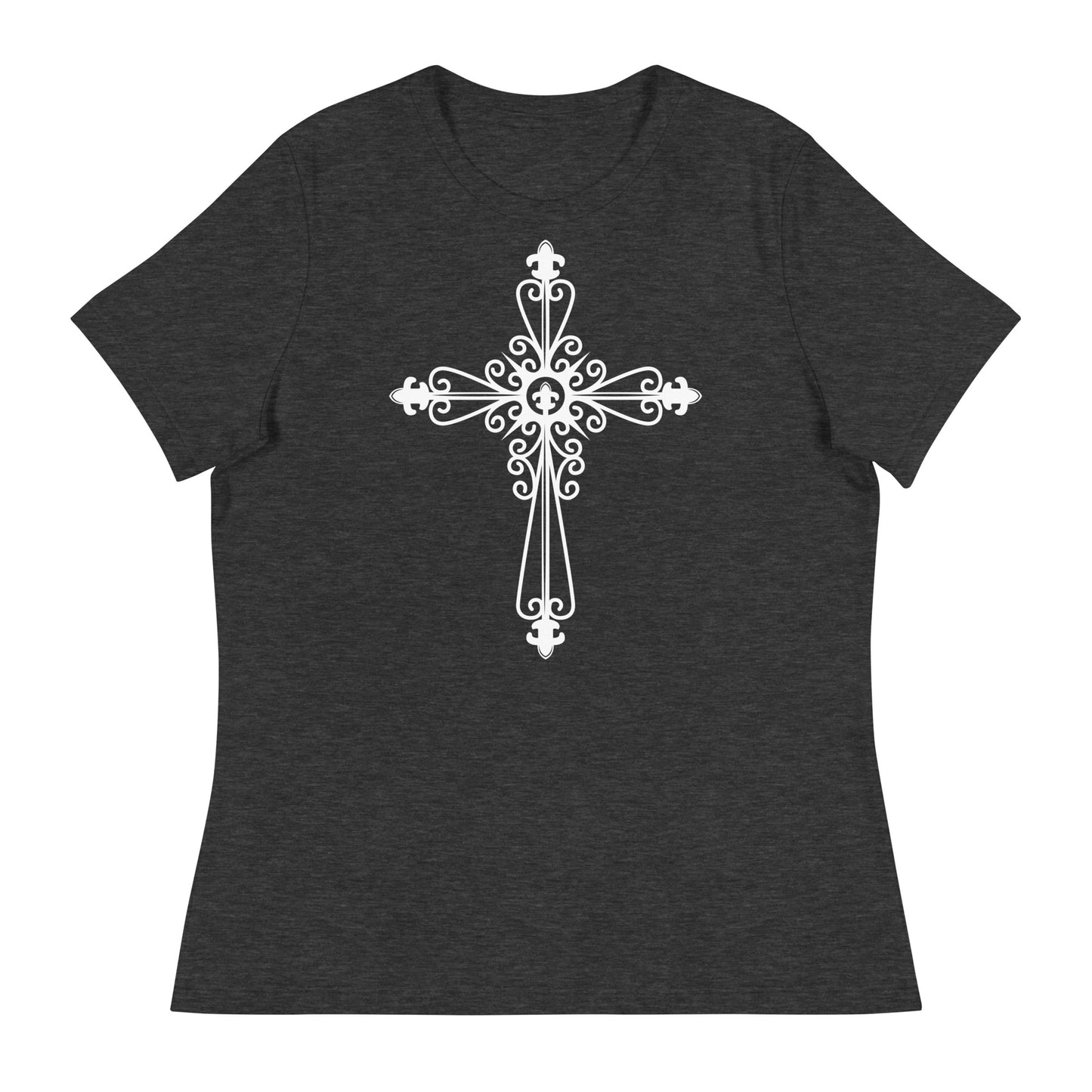 Faithful Cross (White design) - Women's Relaxed T-Shirt