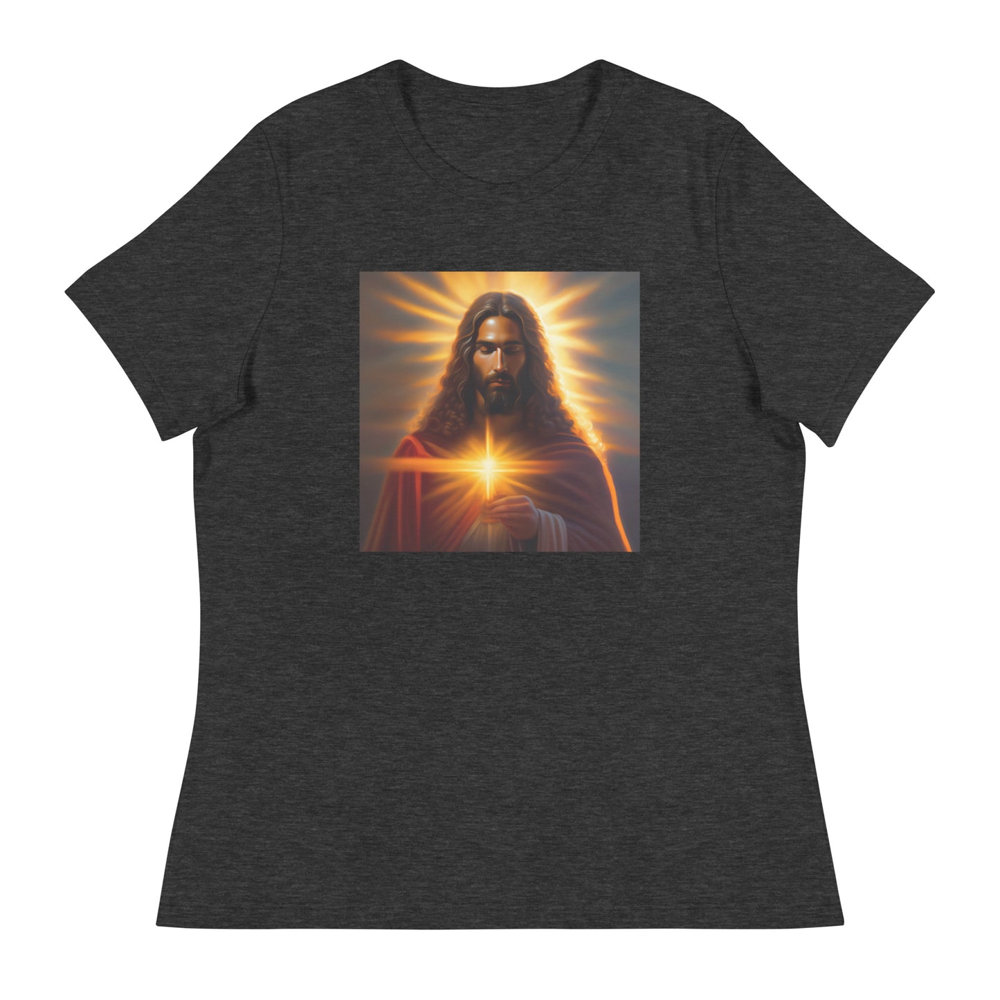 Full-color image of Jesus -  Women's Relaxed T-Shirt