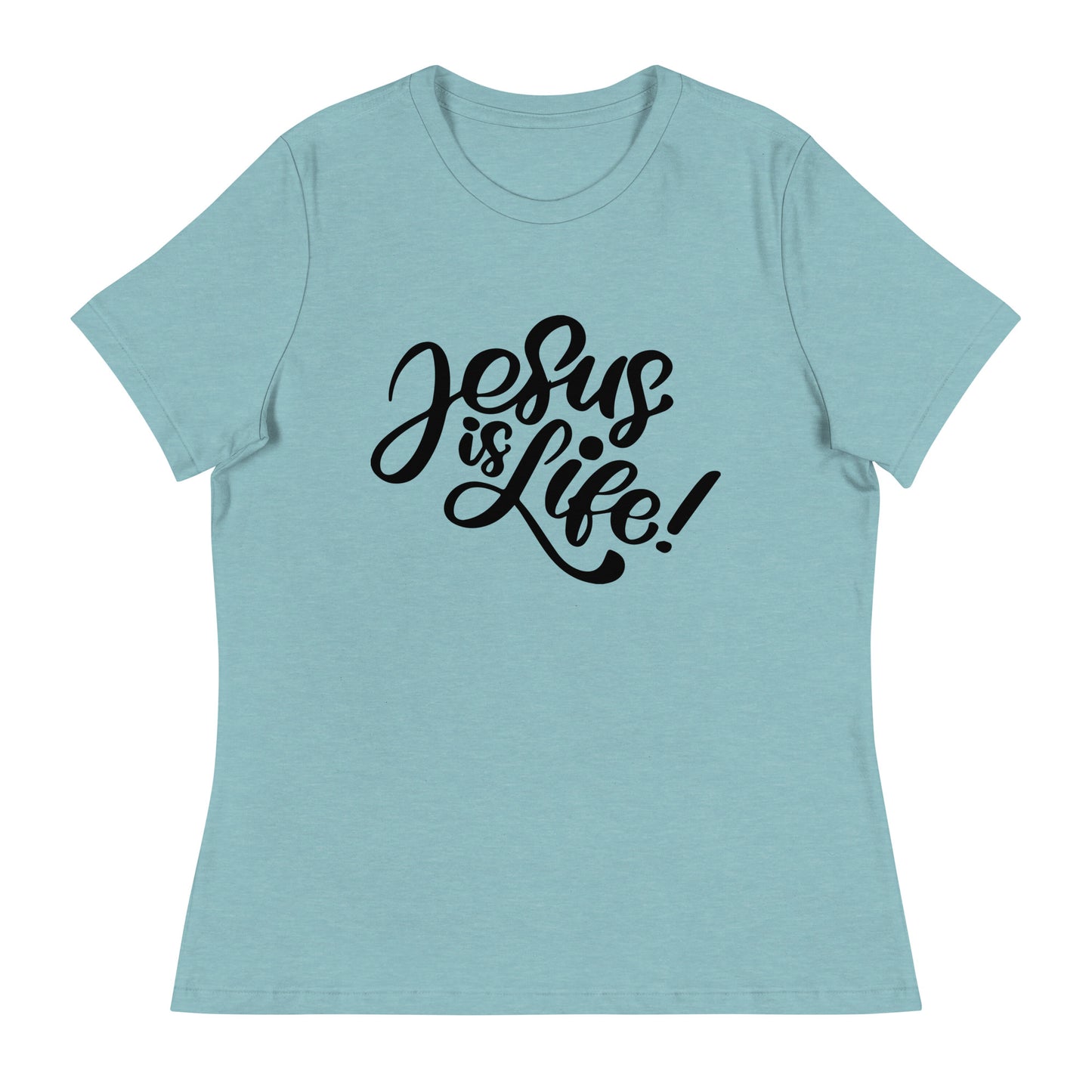 Jesus Is Life (Black design)  - Women's Relaxed T-Shirt