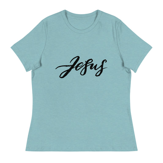 Jesus (Black design) - Women's Relaxed T-Shirt