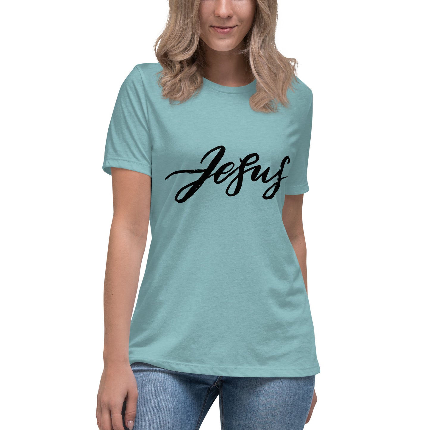 Jesus (Black design) - Women's Relaxed T-Shirt