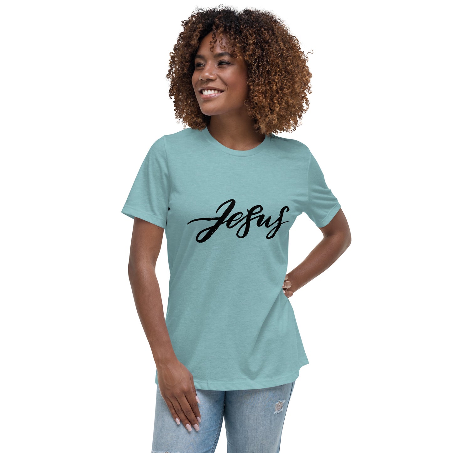 Jesus (Black design) - Women's Relaxed T-Shirt