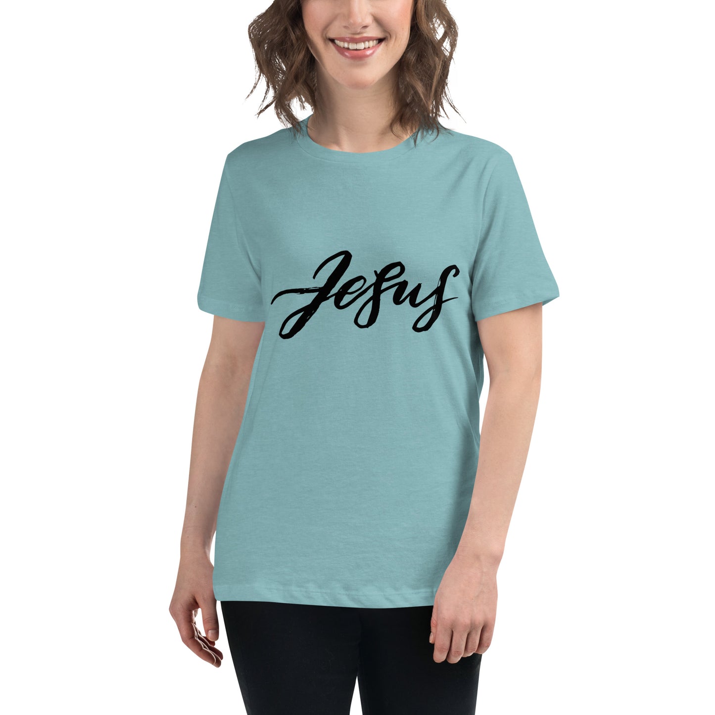 Jesus (Black design) - Women's Relaxed T-Shirt