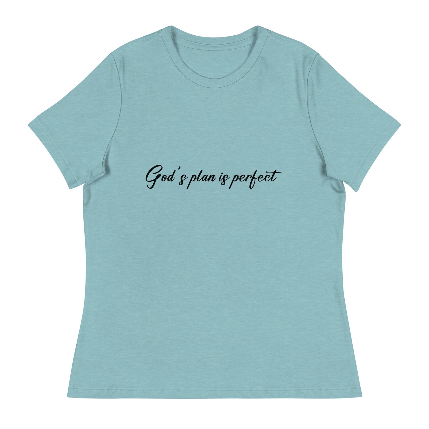 God's Plan Is Perfect (Black design)  - Women's Relaxed T-Shirt