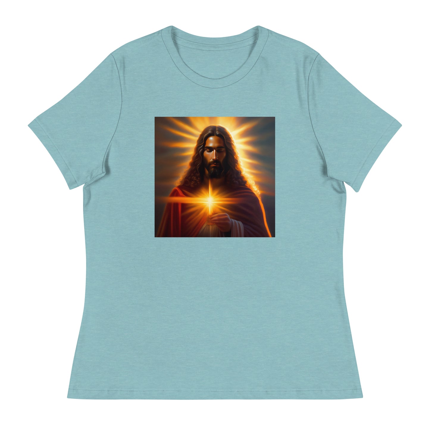 Full-color image of Jesus -  Women's Relaxed T-Shirt