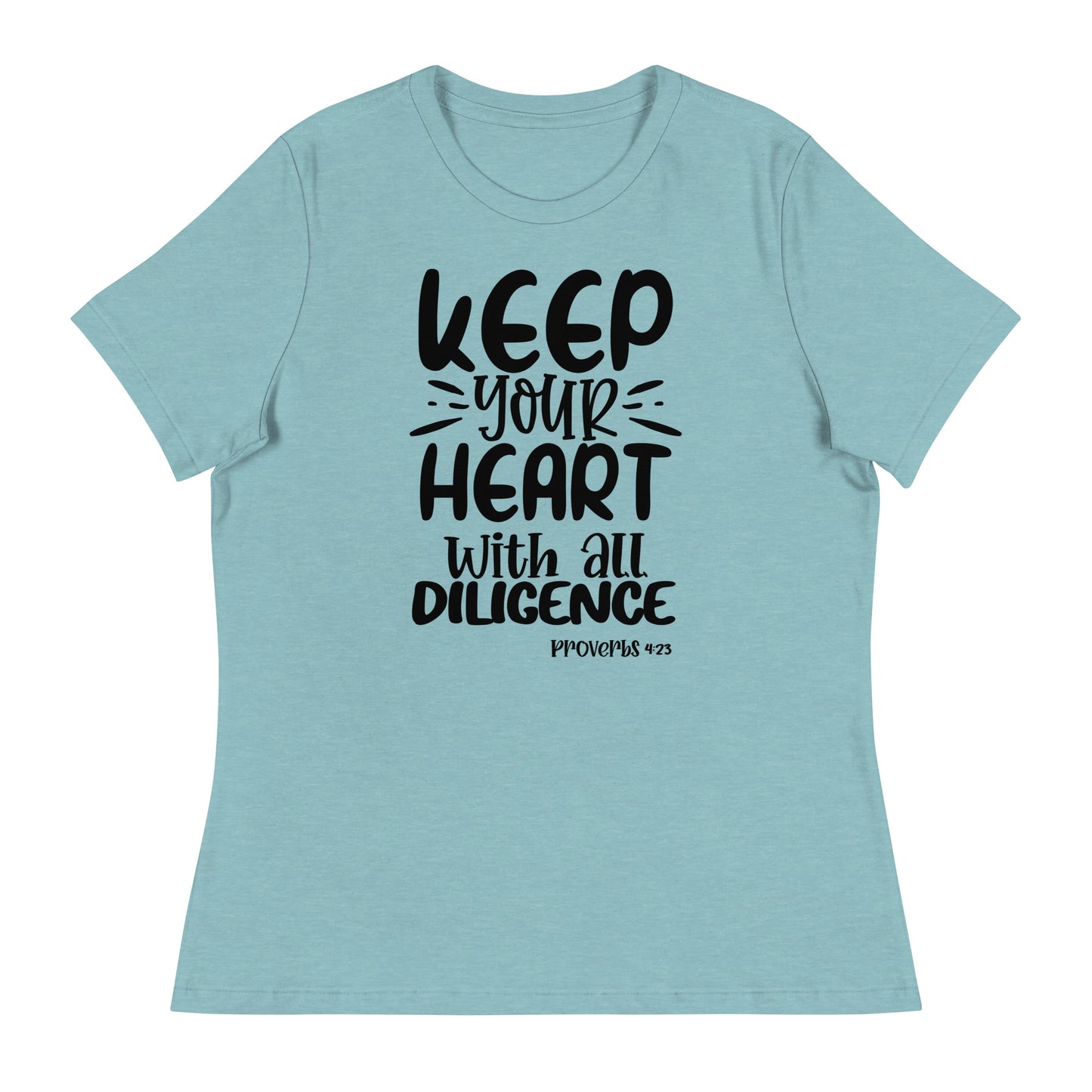 Keep your heart (Black design) - Women's Relaxed T-Shirt