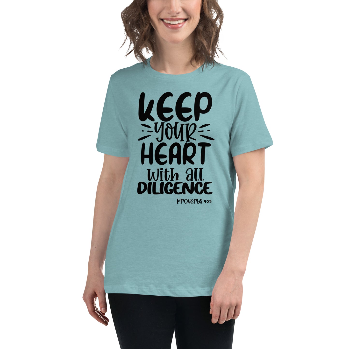 Keep your heart (Black design) - Women's Relaxed T-Shirt