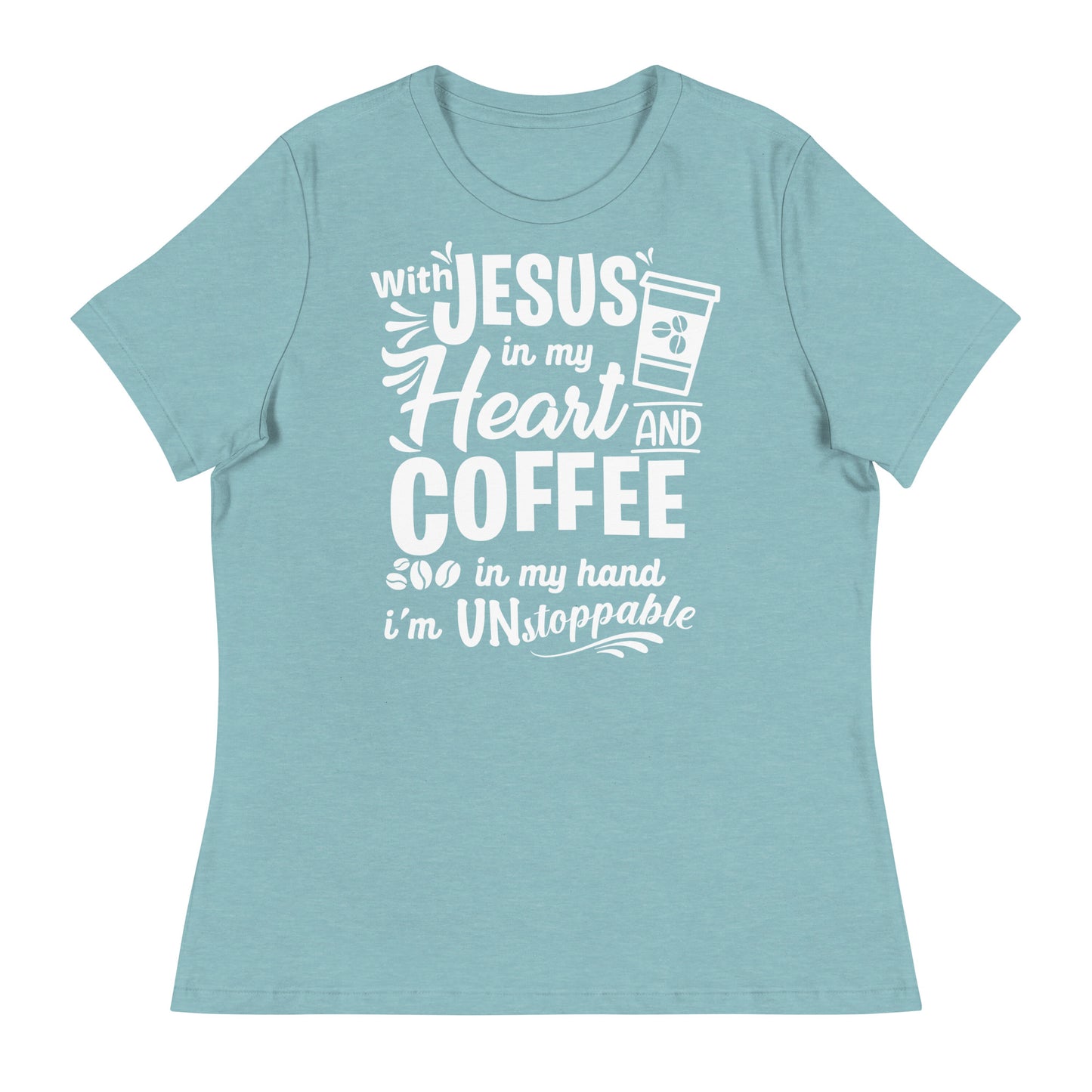 Coffee  (Black design) - Women's Relaxed T-Shirt